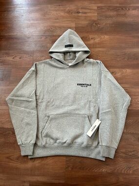 Authentic Fear of God Essentials Dark Oatmeal Hoodie Size Large NWT